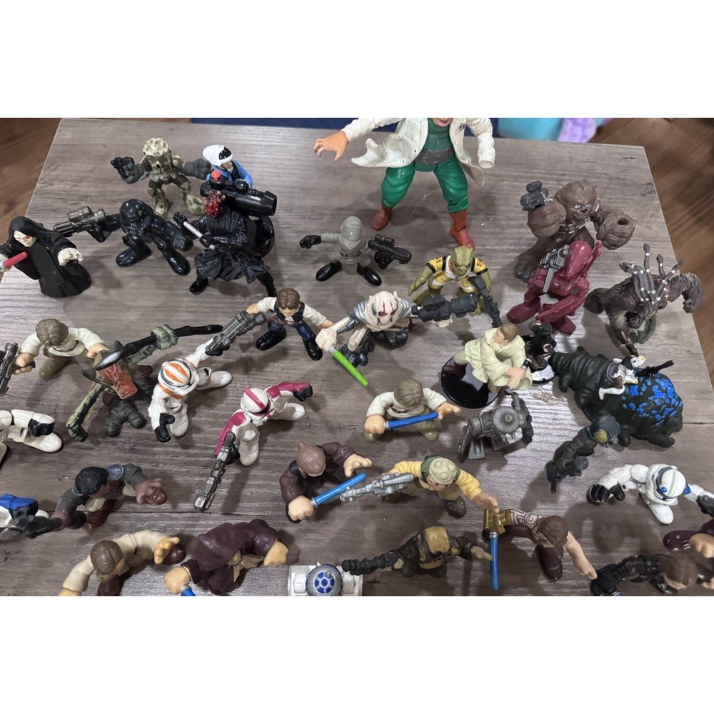 Hasbro Star Wars Galactic Heroes Lot Of 32 Figures Mixed Lot Weapons